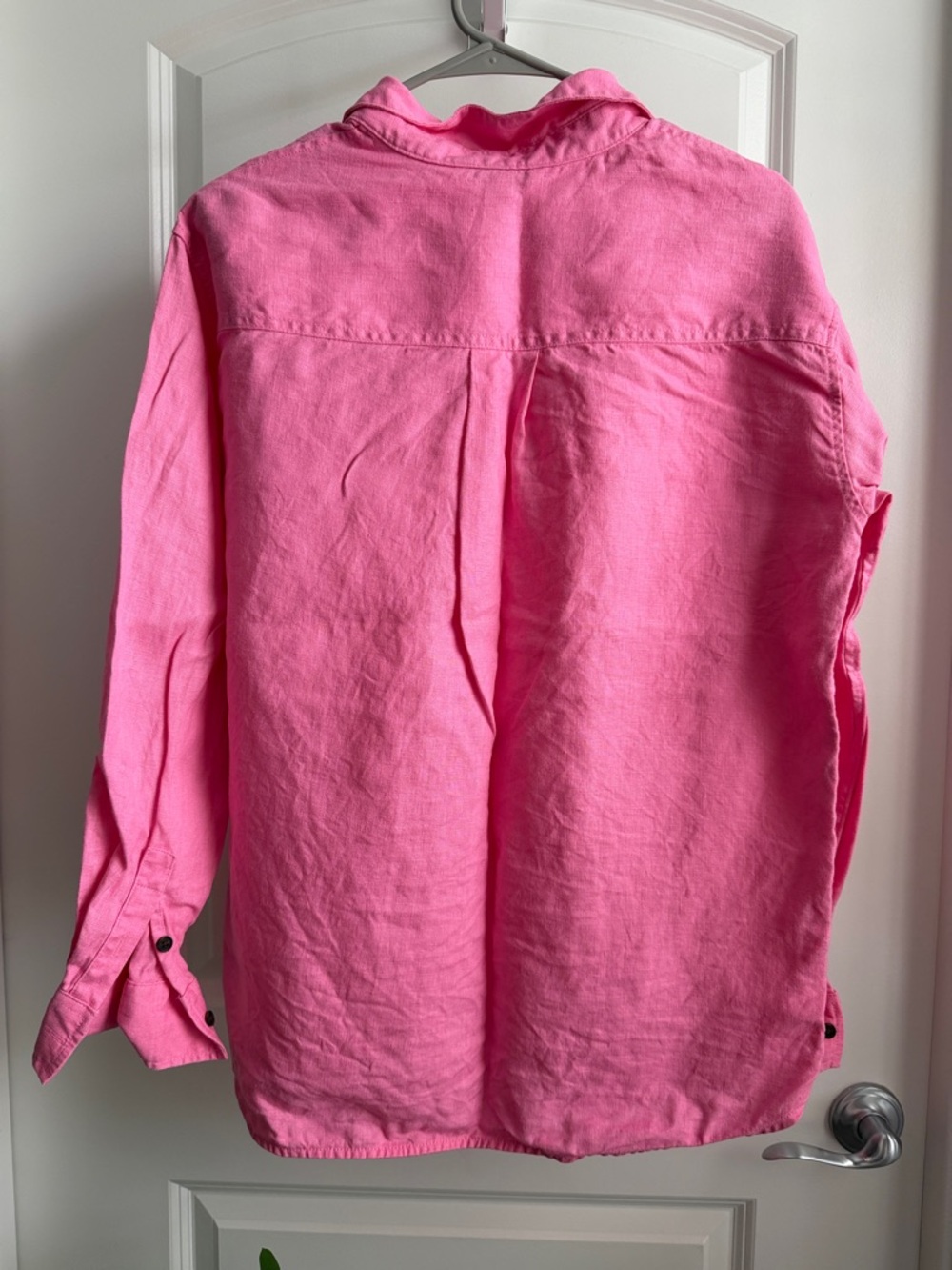 Athleta Pink Linen Button-Up Shirt - Picture 4 of 4